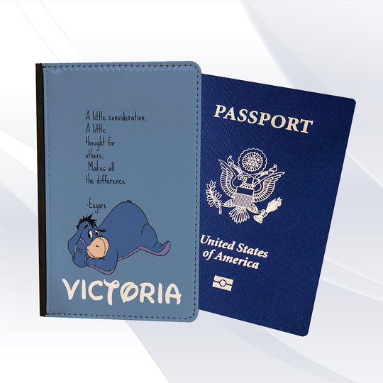Winnie the Pooh Eeyore Quote Passport Holder