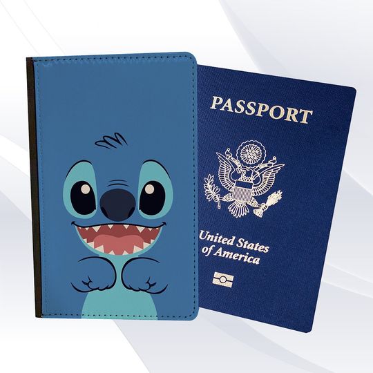 Stitch Cute Happy Face Passport Holder
