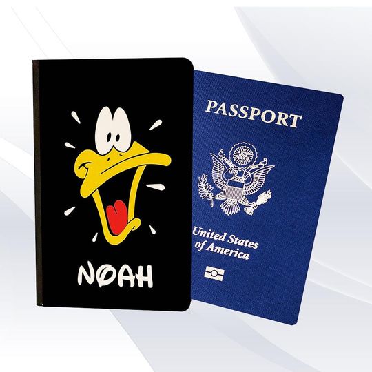 Cool Duck Black Passport Holder