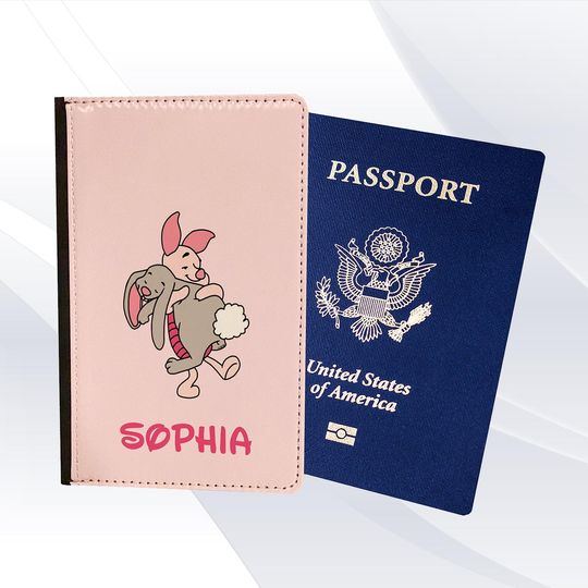Winnie the Pooh Piglet Teddy Passport Holder