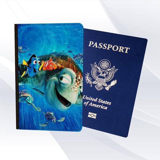 Nemo Sea Turtle Crush Dory Passport Holder