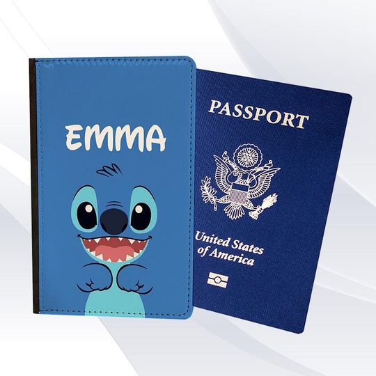 Cute Stitch Face Passport Holder