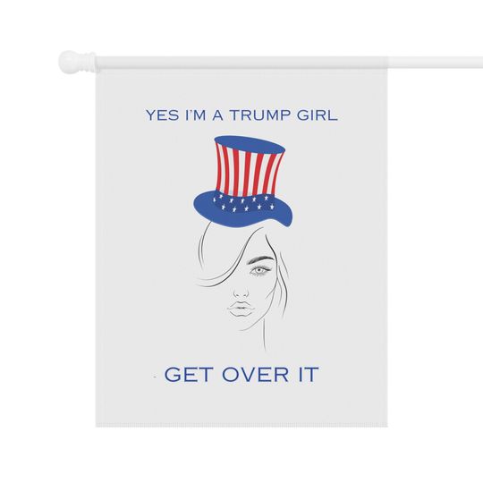 Custom Spring Garden Flag House Banner Trump Girl