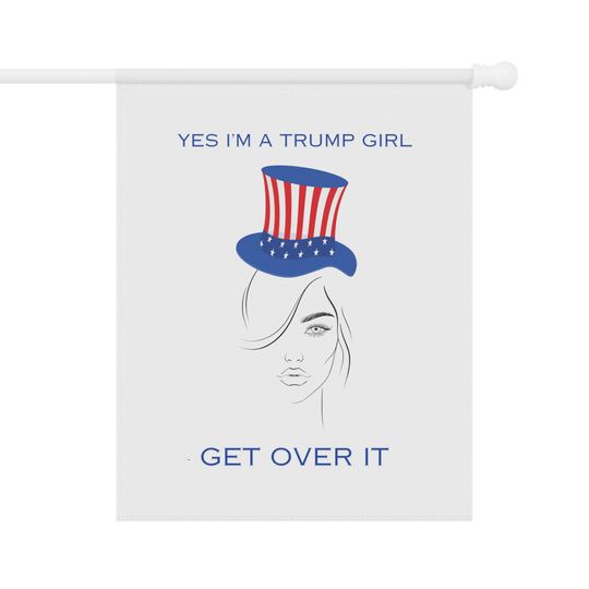 Custom Spring Garden Flag House Banner Trump Girl