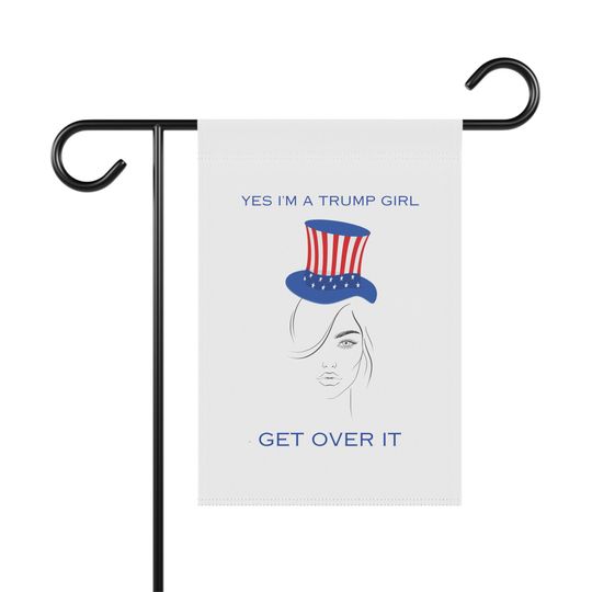 Custom Spring Garden Flag House Banner Trump Girl