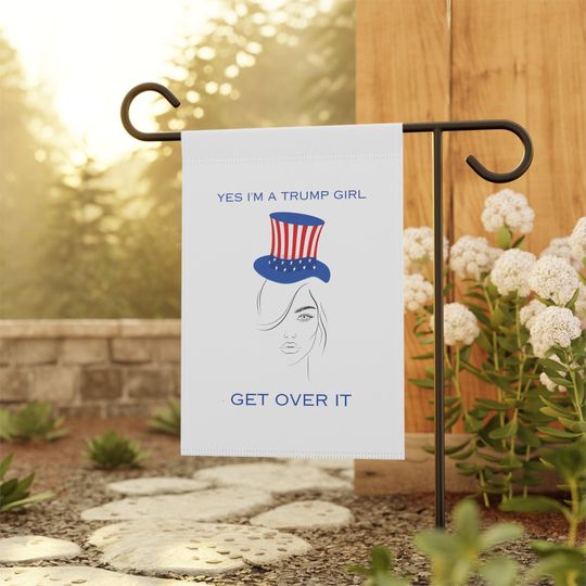 Custom Spring Garden Flag House Banner Trump Girl