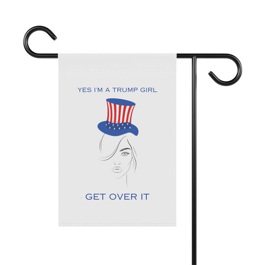 Custom Spring Garden Flag House Banner Trump Girl