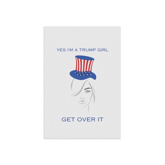Custom Spring Garden Flag House Banner Trump Girl