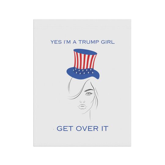 Custom Spring Garden Flag House Banner Trump Girl