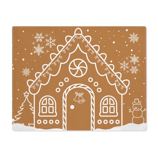Christmas Gingerbread House Placemats | Holiday Decor