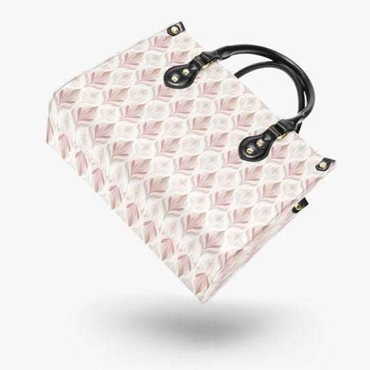 Boho Dusty Pink and Cream Tote Bag/Women's Tote Bag/Zippered Tote/Boho Shoulder Bag