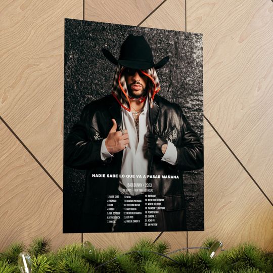 Bad Bunny poster, Bad Bunny Gifts, Poster gift, Pop music poster