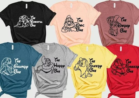 Seven Dwarfs Shirts,Seven Dwarfs,Disney Group Shirts,Snow White