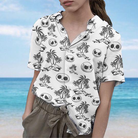Jack Skellington Button Shirt, Disney Trip Shirt, Nightmare Before Christmas Shirt, Magic Kingdom Shirt, Vacation Shirt, Gift For Him