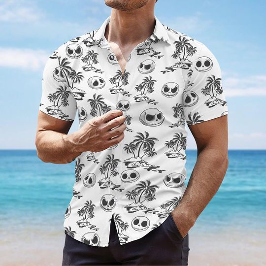 Jack Skellington Button Shirt, Disney Trip Shirt, Nightmare Before Christmas Shirt, Magic Kingdom Shirt, Vacation Shirt, Gift For Him
