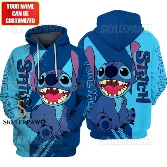 Custom Disney Stitch 3D Hoodie, Lilo And Stitch 3D Hoodie