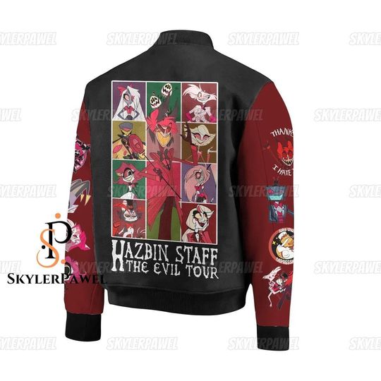 Hazbin Hotel Baseball Jacket, Hazbin Hotel Jacket, Hazbin Hotel Zipper Jackets, Alastor Baseball Jacket