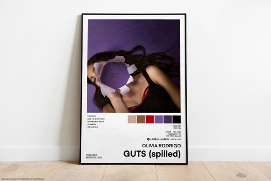 Olivia Rodrigo GUTS (spilled) Poster Digital File