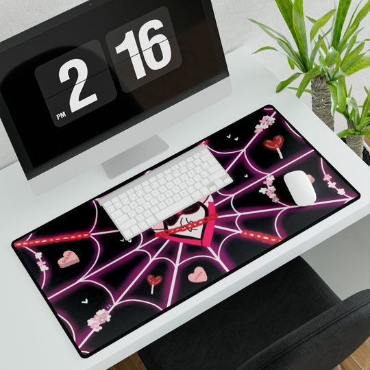 Angel Dust Hazbin Hotel Desk Mat, Hazbin Hotel Decor