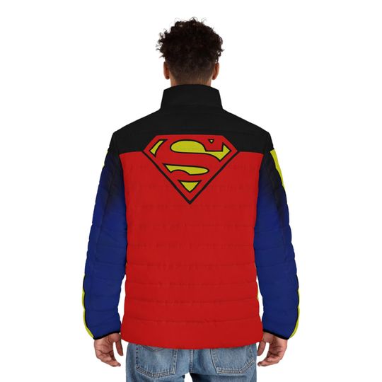 Irradicater Superman/Men's Puffer Jacket (AOP)