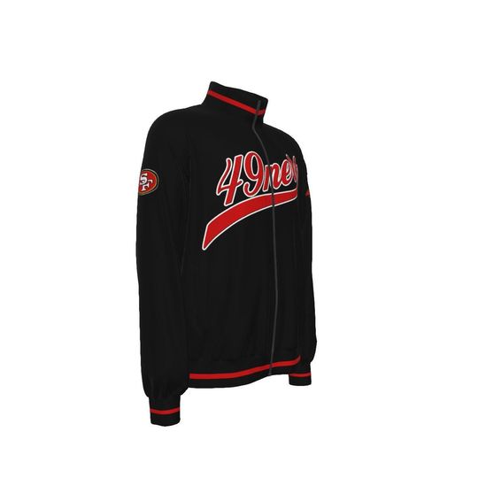 49ners Raglan-Sleeve Stand Collar Jacket