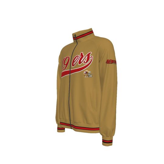 49ers gold rush  Raglan-Sleeve Stand Collar Jacket