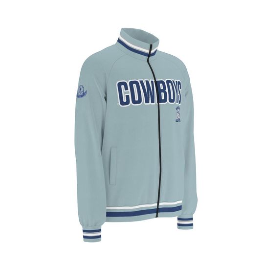 Dallas CowBoys Slight blue Raglan-Sleeve Stand Collar Jacket