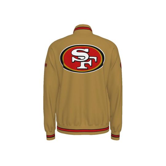 49ers gold rush  Raglan-Sleeve Stand Collar Jacket