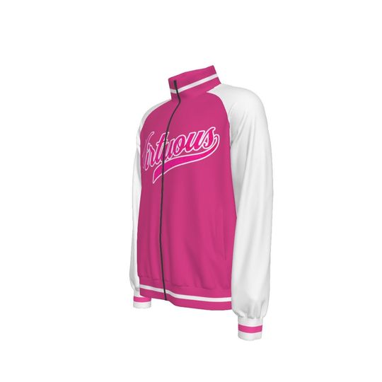 All-Over Print Men's Raglan-Sleeve Stand Collar Jacket