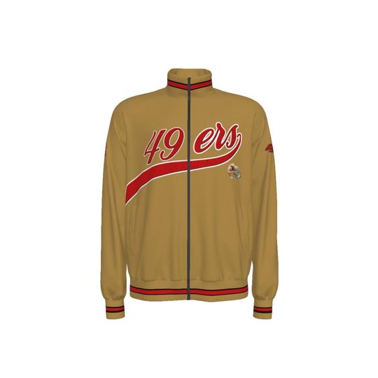 49ers gold rush  Raglan-Sleeve Stand Collar Jacket