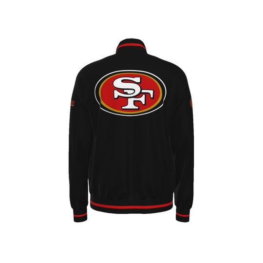 49ners Raglan-Sleeve Stand Collar Jacket