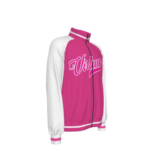 All-Over Print Men's Raglan-Sleeve Stand Collar Jacket