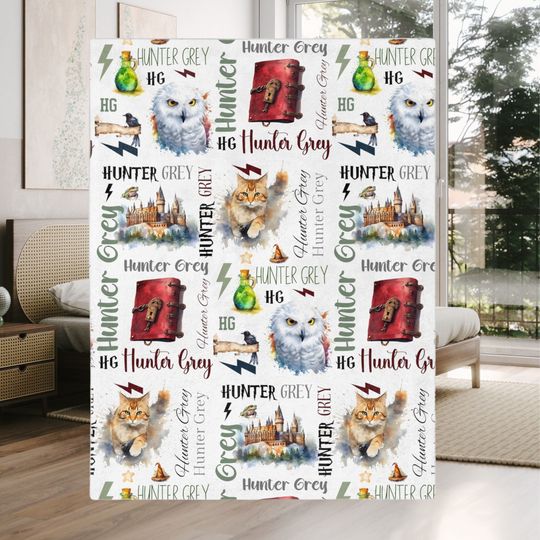 Personalized Wizard Minky Blanket for Nursery