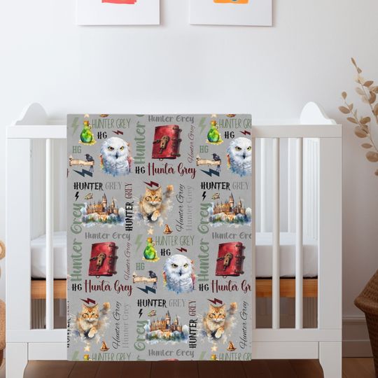 Personalized Wizard Minky Blanket for Nursery
