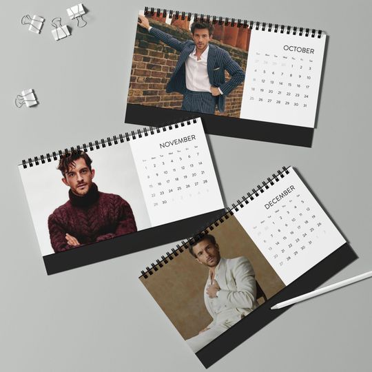 Jonathan Bailey 2026 Desk Calendar Bridgerton Anthony & Kate Romance