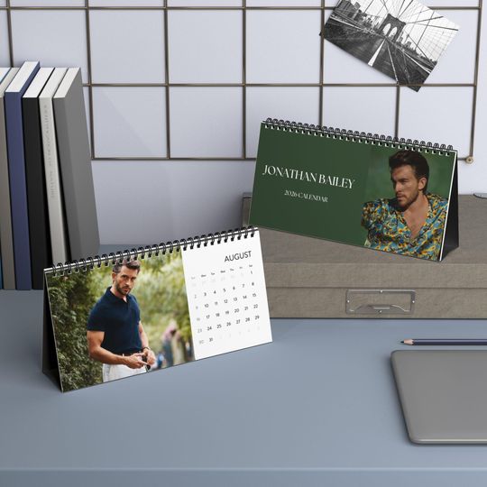 Jonathan Bailey 2026 Desk Calendar Bridgerton Anthony & Kate Romance