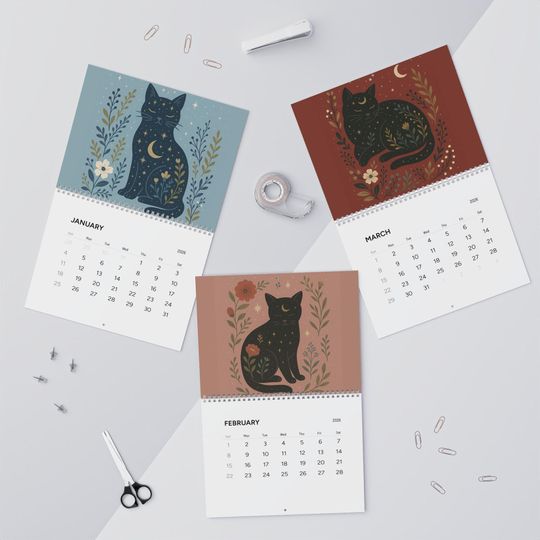 Cat Calendar 2026 Wall Calendar for Cat Lovers and Gift Items