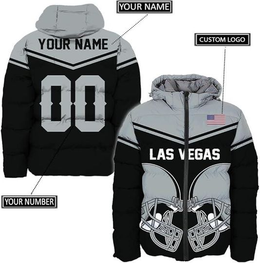 Las Vegas City Football Personalized Puffer Jacket