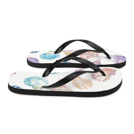 Seashells Flip-Flops - Summer Sandals, Beach Shoes