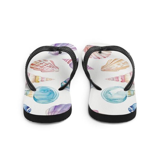 Seashells Flip-Flops - Summer Sandals, Beach Shoes