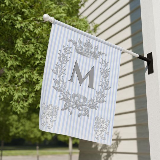 Personalized monogram house flags