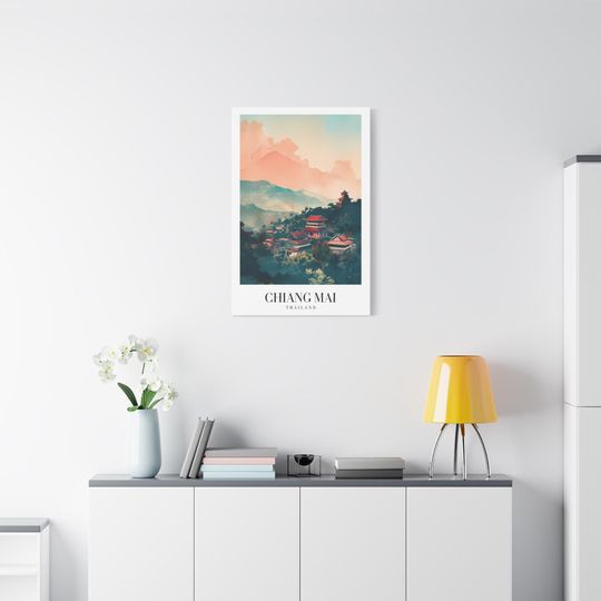 Chiang Mai Thailand Cityscape Art Print Poster