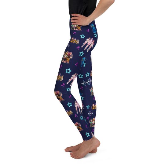 Blue Kpop Demon Hunters Youth Leggings