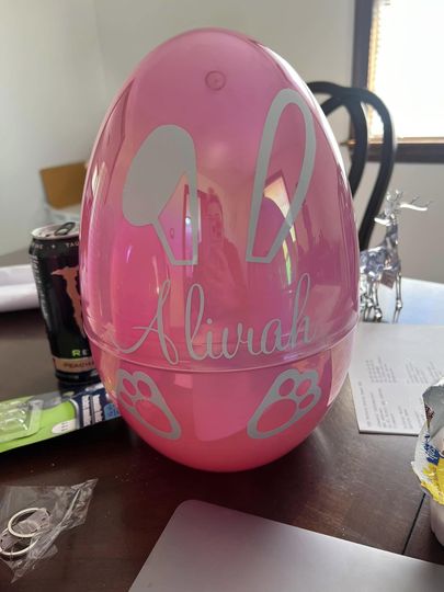 Fillable Plastic Easter Egg Basket for Decor