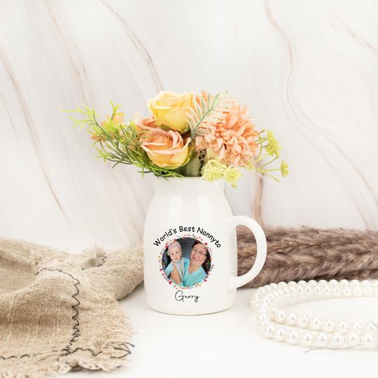 Custom Mothers Gifts Flower Vase, Photo Flower Vase, Photo Gifts for Mother, Nana Gifts, Birthday Gifts, Mothers Day Gifts