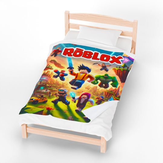 Roblox Blanket for Kids – Fleece Gaming Room Decor