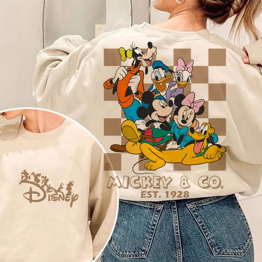 Bundle Checkered Mickey & Co. Sweatshirt, Checkered Mickey Shirt