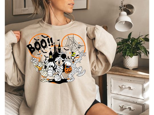 Halloween Mouse and Friends Sweatshirt, Halloween Sweatshirt, Spooky Vibes Shirt