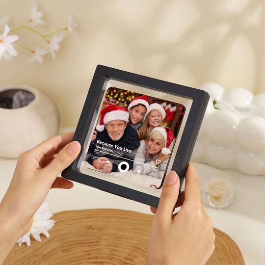 Personalized Music Fridge Magnet Custom Photo Song Refrigerator Ornament Christmas Gifts for Him Her