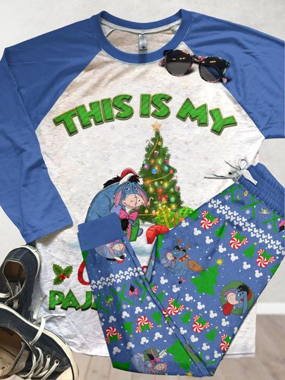 Christmas Eeyore Family Matching Pajamas Set, Disney Christmas Pajamas